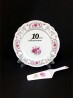 10th Anniversary Cake Plate W/ Server (French) With Gift Box